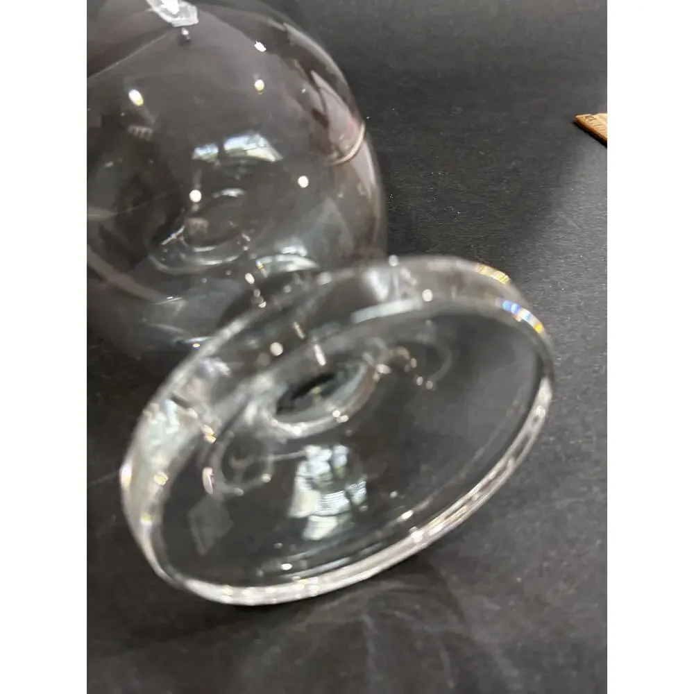 KROSNO Poland Heavy Clear Glass Pedestal Vase 11